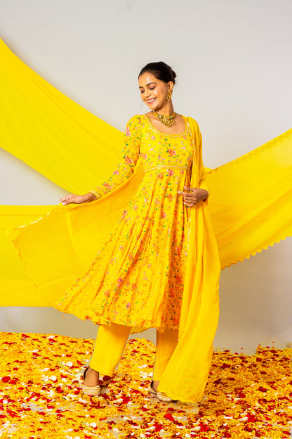 Sunshine Yellow Anarkali Set