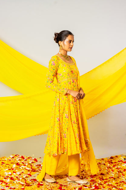 Sunshine Yellow Anarkali Set